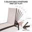 Ensemble de chaises longues inclinables en aluminium avec table d'appoint à lattes Antrea-1374997101