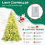 Arbre de Noël artificiel 7,5 pi avec 1300 branches, 550 lumières DEL blanc chaud et 8 modes de fruits verts-1752126565-1752126562