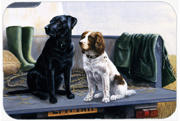 Planche à découper en verre caroline pliable et épagneul labrador de springer