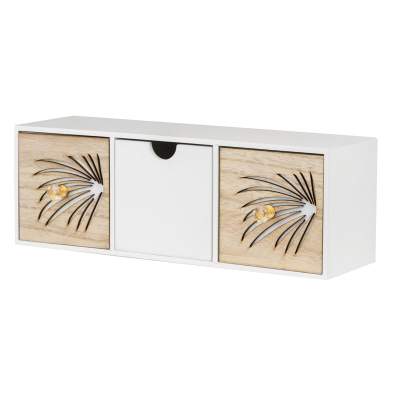 Carving Jewellery Box, White/Natural