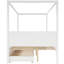 Lit plateforme à baldaquin en bois avec lit gigogne simple et 3 tiroirs-631803112-631803114