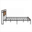 Metal Platform Bed Frame Full Size, Under-Bed Storage, Black-Toned Metal Construction with Wooden Headboard and Footboard, No Box Spring Required