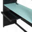 Lit mezzanine en bois avec garde-robe, tablettes, rideaux occultants et lumières RVB-1405714839