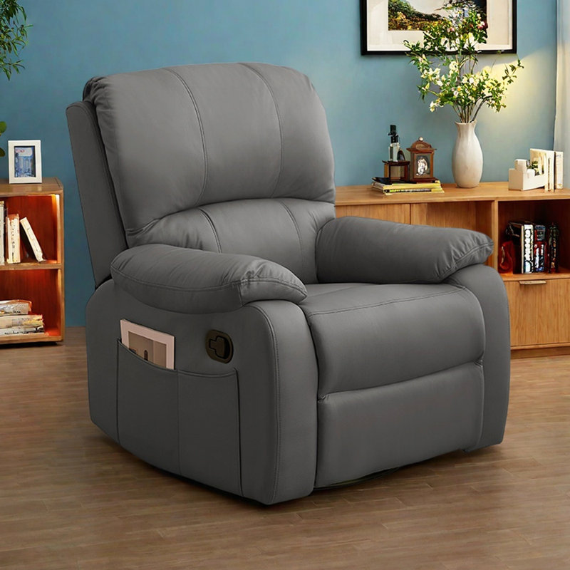 Fauteuil inclinable ergonomique rotatif à 360 ° multifonctionnel, Gris foncé