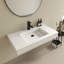 Lavabo de salle de bain mural en résine 35 po Premium