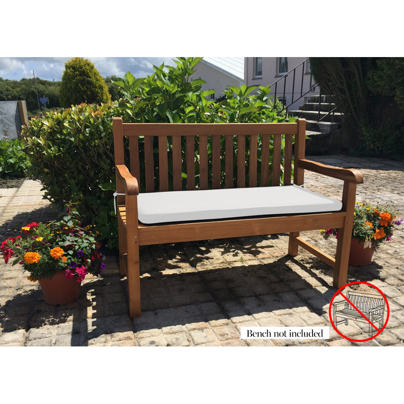 Garden Bench Cushion, White, 115 cm x 115 cm