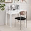 Bureau de coiffeuse avec tiroir - table de maquillage moderne, bureau d'écriture compact avec 4 pieds robustes pour la chambre à coucher