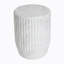 Table d'appoint d'extérieur sculptée Cicci, blanc