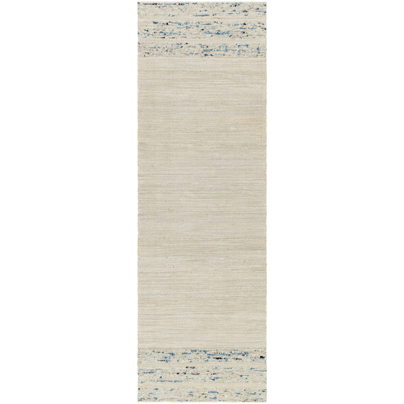 Striped Indoor Rug, Runner 2'6" x 8', Light Beige