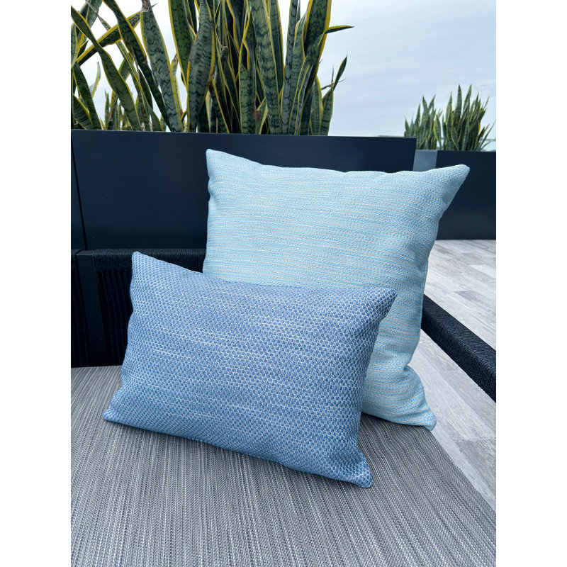 Bay Indoor/Outdoor Pillow Cover & Insert, 14"H x 20"W, Deep Sea Blue, Rectangular