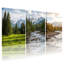 Ensemble de 3 tableaux sur toile tendue représentant un paysage de montagne, de rivière et de forêt-243843328