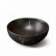 Vasque de salle de bain en céramique noire mat de 35,5 cm (14 pouces) avec motif de pierre et sans robinet