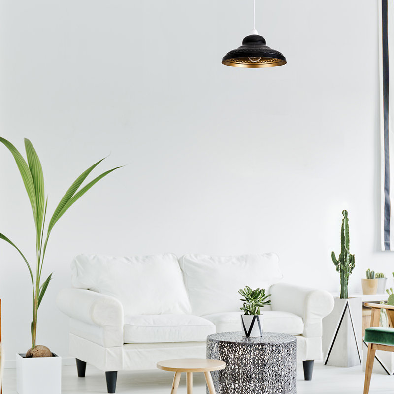 12.5cm H Metal Bowl Pendant Shade ( Screw On ), Gold