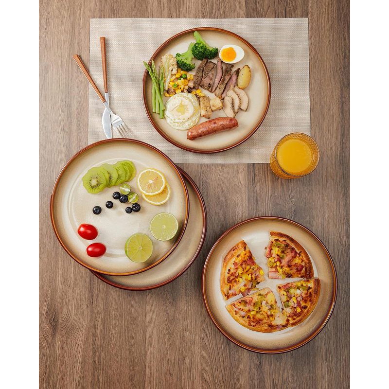 Ensemble de 6 assiettes plates 10 pouces