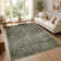 Watte Vintage Floral Border Washable Area Rug with Non-Slip Backing for Living Room & Bedroom