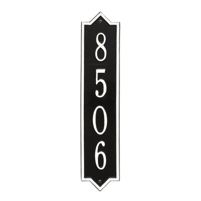 Norfolk Personalized Vertical 4-Line Wall Address Plaque