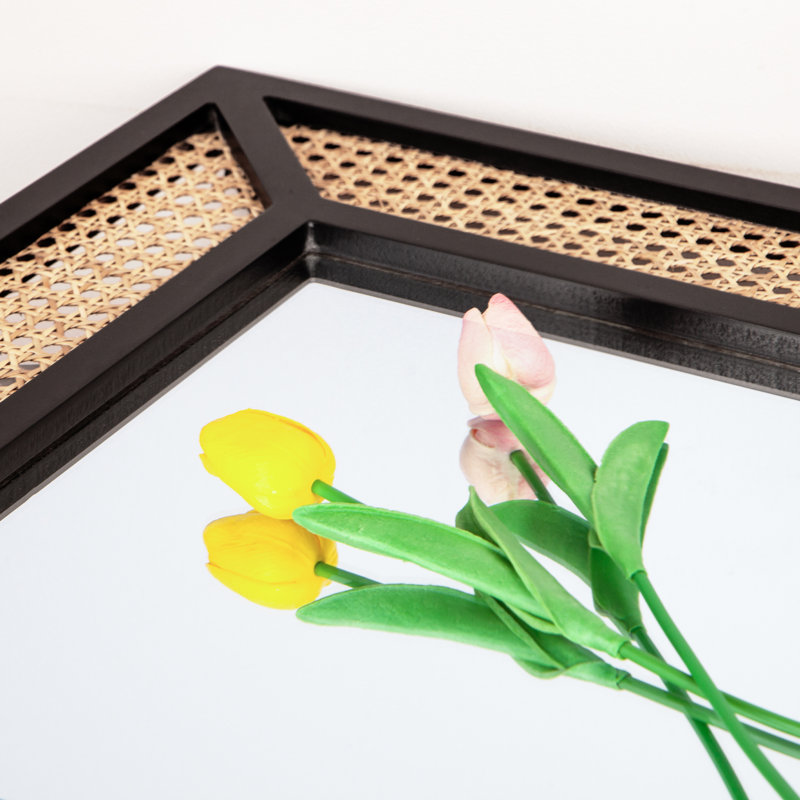 Alynia 60x90CM Wall Mirror Rectangle Wood Framed Accent Mirror