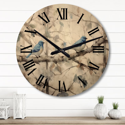 Horloge murale en bois massif Alysia