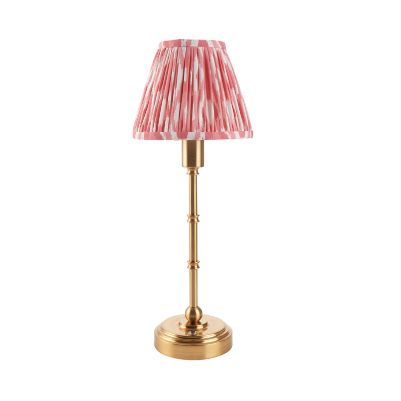 Burley Rechargeable Metal Table Lamp, Coral Pink