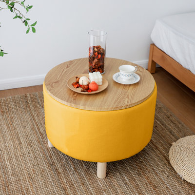 Table basse avec rangement en bois massif