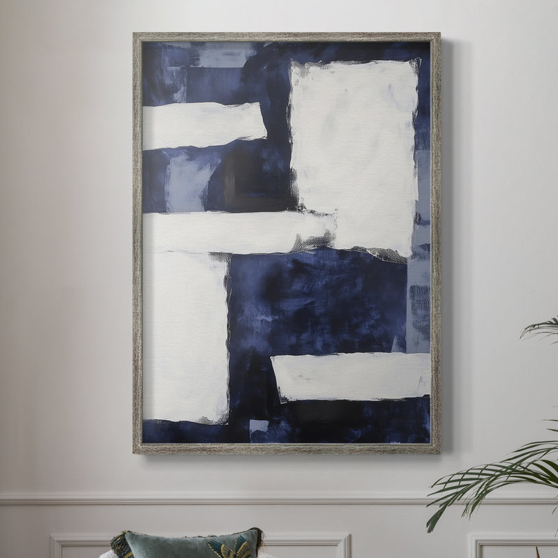 Reproduction encadrée - Bois massif ABSTRACT Series Dccxxxxiv, H 30 po x l 24 po