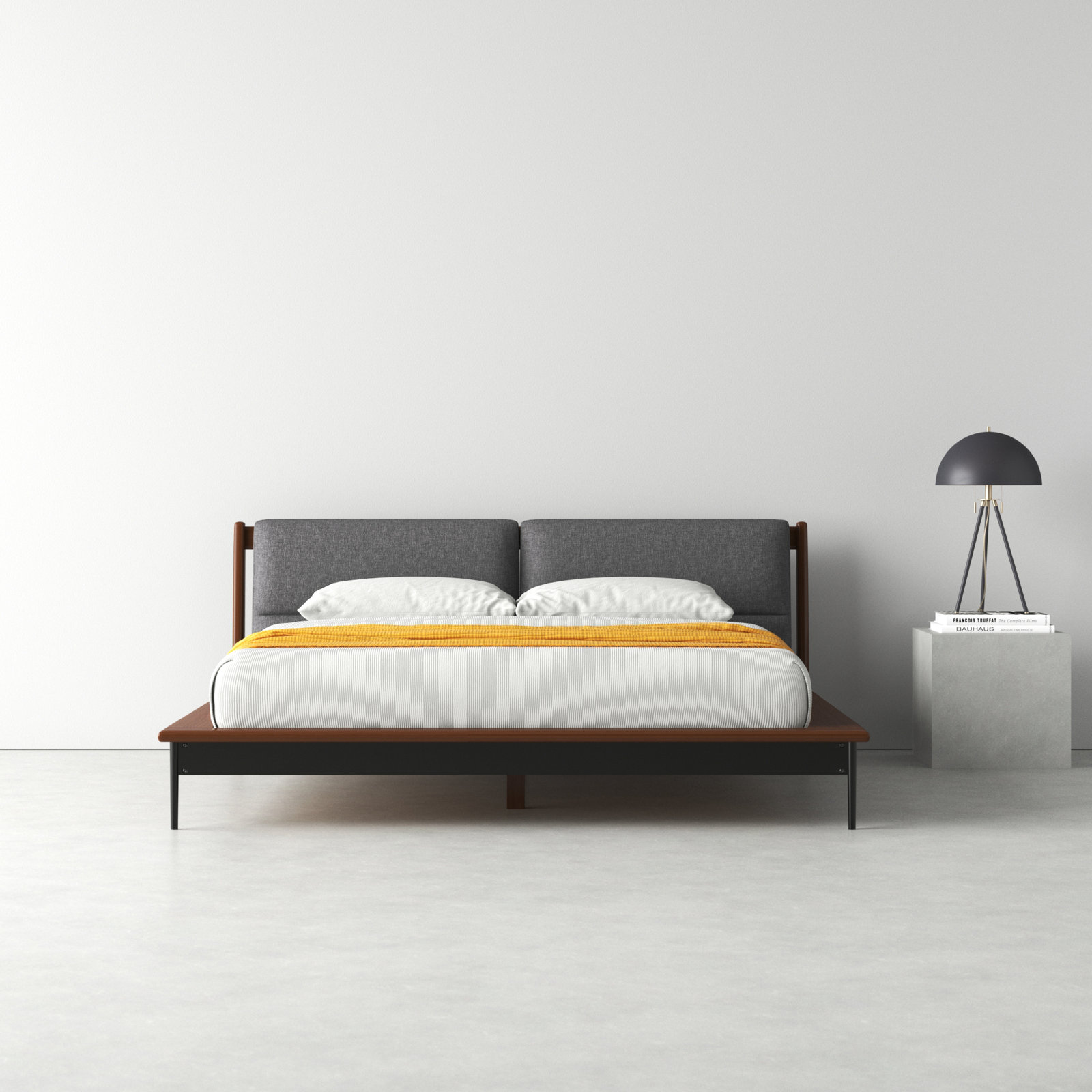 Raines Bamboo Bed, King, Gray