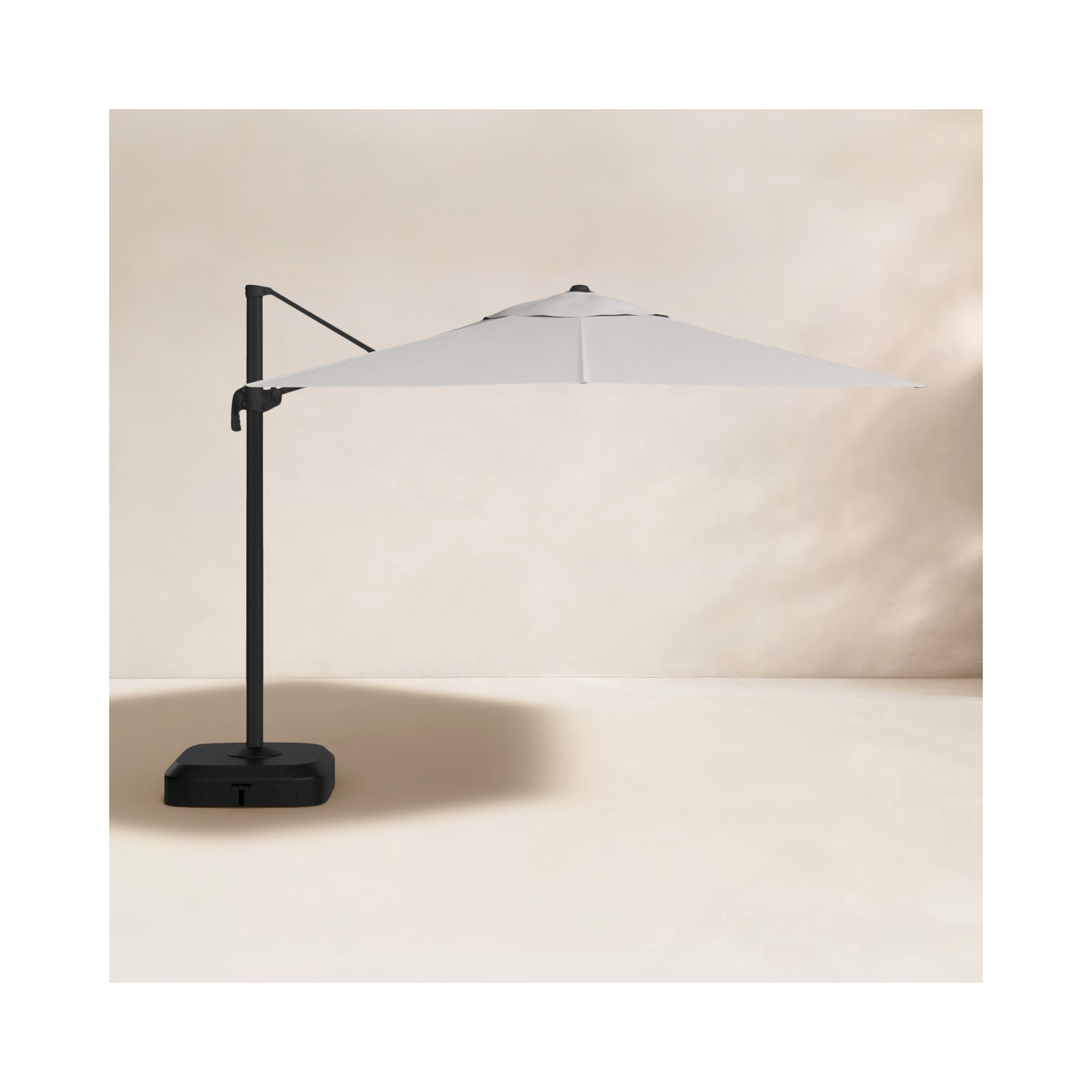 Tredyn 120'' Sunbrella® Cantilever Outdoor Umbrella, Spectrum Dove Sunbrella® Plainweave