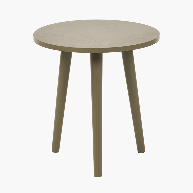 Naugatuck Solid Wood End Table, Olive Green