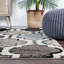 Tapis carré quadrilobe ivoire 5 pi