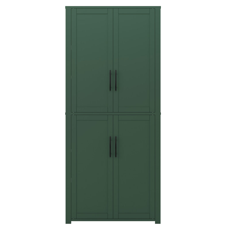 Armoire de rangement 4 portes Glory, Vert