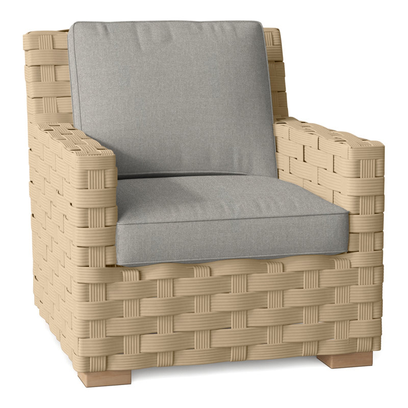 St. Barts Outdoor Lounge Chair, St. Barts Natural Rope, Sharkskin
