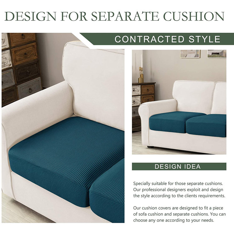 Housse pour causeuse à coussins carrés extensible