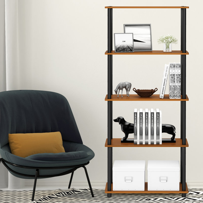 Maxine 59.9cm W Manufactured Wood Shelving Unit, Light Cherry