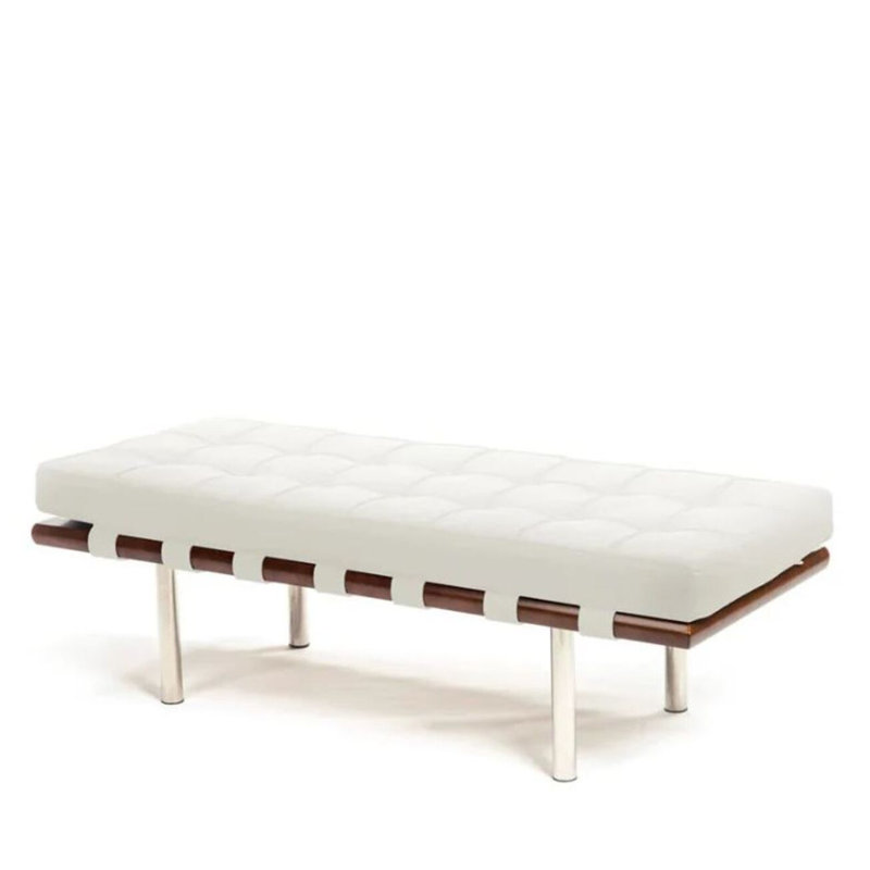 Banc en similicuir Walton, White