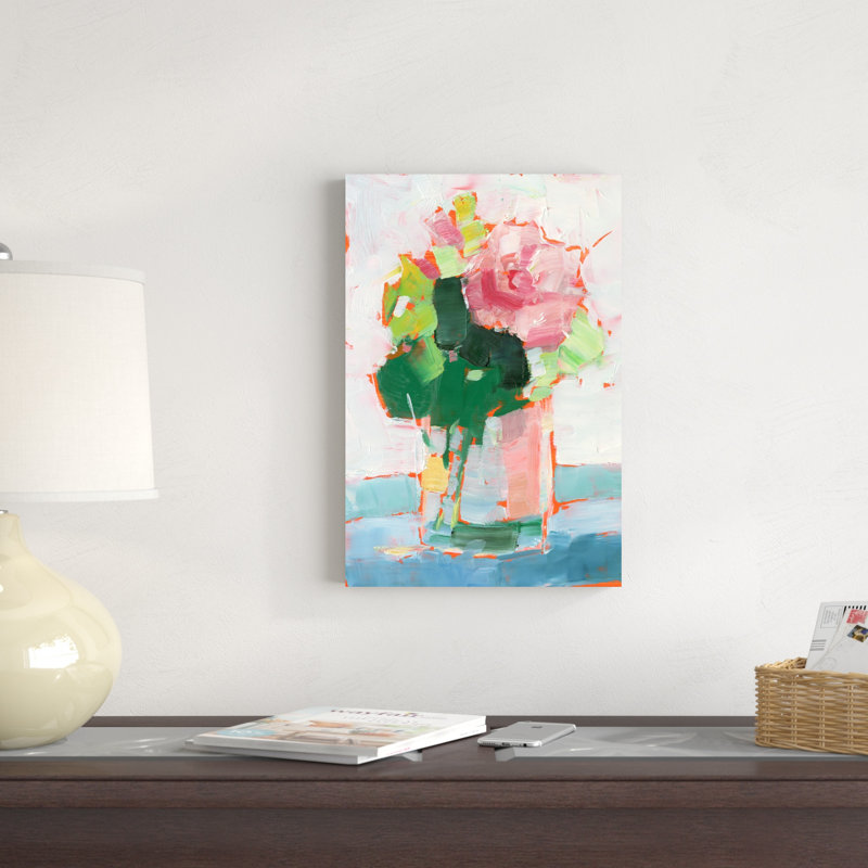 Fleurs coupées I, H 18 po x l 12 po x P 1,25 po