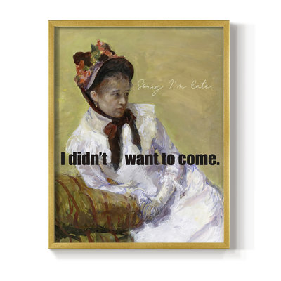 «Masterful Snark» - «I'm I'm I'm Late», reproduction encadrée - bois massif