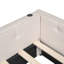 Lit plateforme tapissier moderne avec ports USB et 2 tiroirs spacieux, tissu en lin élégant pour plus de confort et d'organisation-1466286249