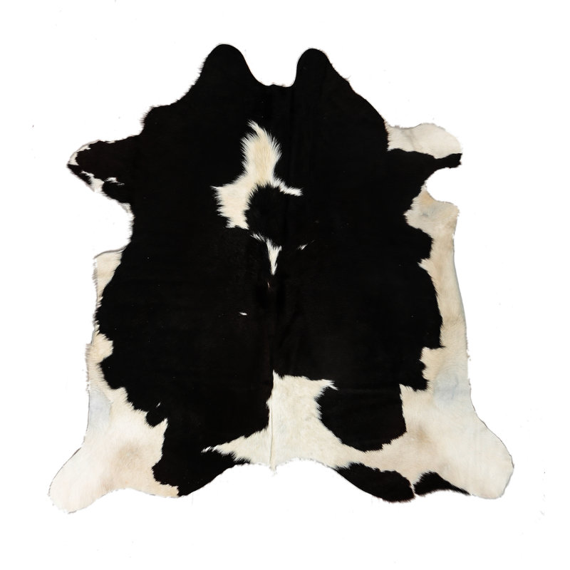 Myrtletown Animal Print Cowhide Flatweave 2cm X 1.75cm Area Rug