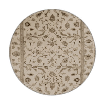 Tabriz Beige Indoor and Outdoor Area Rug