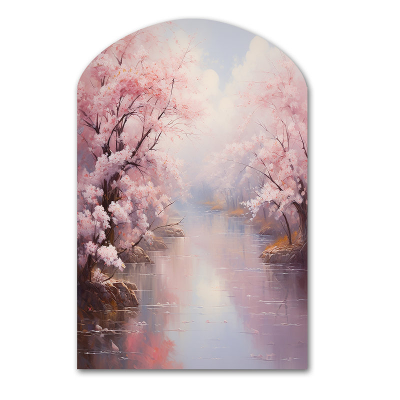 «Luthersville - Arch Cherry Blossom», reproduction d'art asymétrique, H 43 po x l 33 po