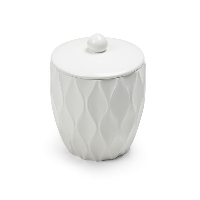 Contenant de rangement Wave blanc, Blanc