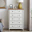Armoire commode beige à 5 tiroirs pour un rangement facile