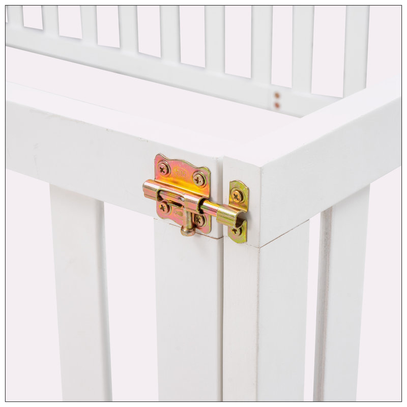 Wood Daybed Frame With Fence, Twin, White