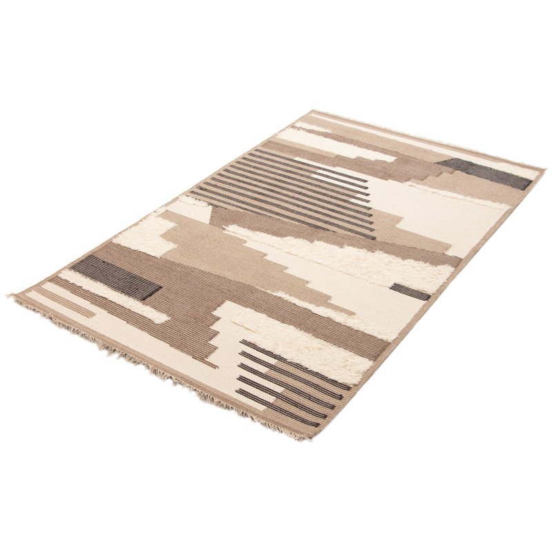 Tapis brun clair intemporel 5 pi 3 po x 8 pi 1 po