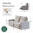 Majida 83"W Oversized Modular Wall-Hugging Power Reclining Sofa with One Reclining Seat-1864017599