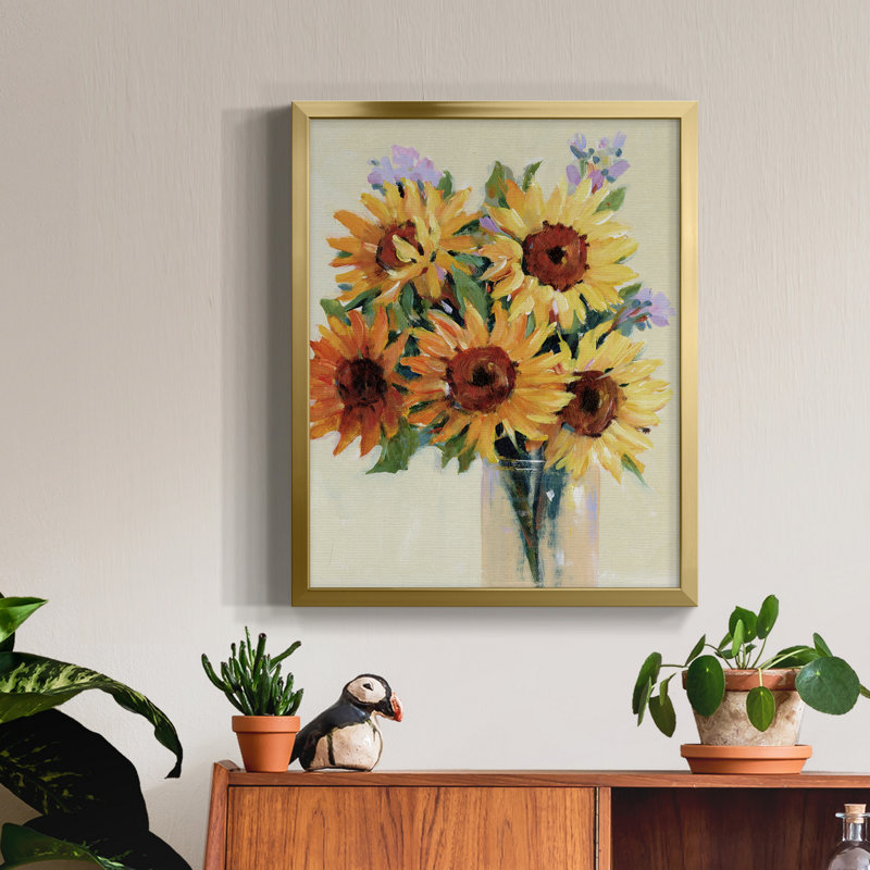 Fleurs fraîches coupées I - Toile encadrée de qualité supérieure - Prêt à être accroché