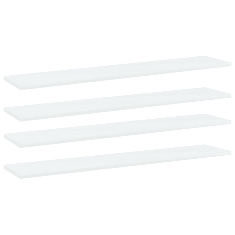 Cunane 1.5cm H Bookcase, White, 1.5cm H x 100cm W x 20cm D