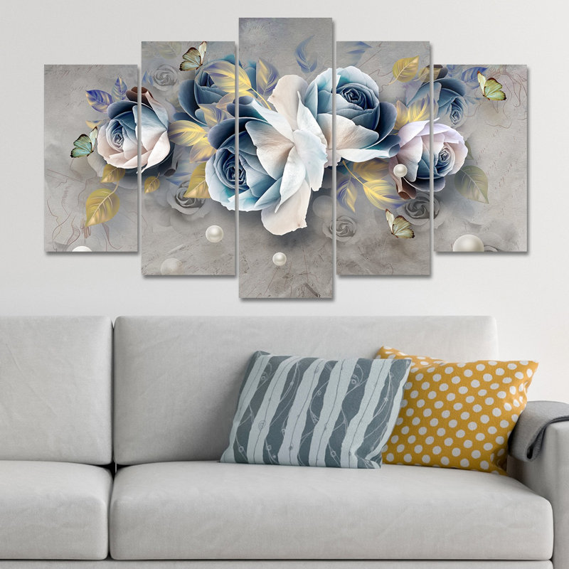 Superbe ensemble d'art mural décoratif en bois aggloméré 5 pièces, 39,4 x 23,6 pouces | 100% panneau de fibres à densité moyenne avec une épaisseur de 0,1 pouce, impression numérique UV | Parfait pour le salon, la chambre à coucher et le bureau, avec un design élégant et accrocheur