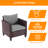 Tostvale Wicker 5 - Person Patio Conversation Set with Cushions-1086514792-1086514791