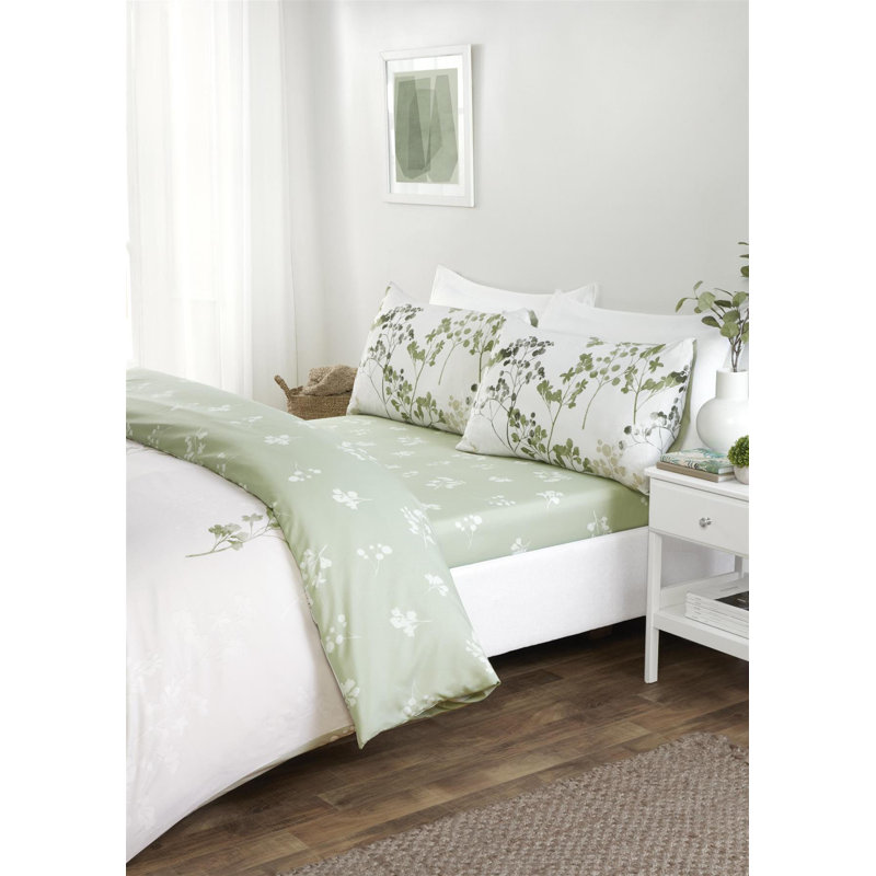 Shadow Multi Complete Set Microfiber Floral Duvet Cover Set with Pillowcases Included, King Duvet Cover + 3 Additional Pieces